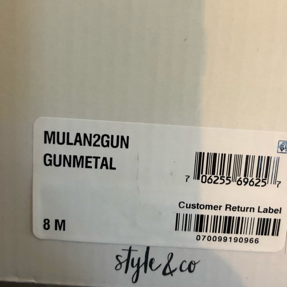 💋 Gunmetal Gray Sparkly Wedge Comfy Sandals 8 - Picture 6 of 6